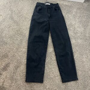 Elegant Black Straight Leg Women's Jeans